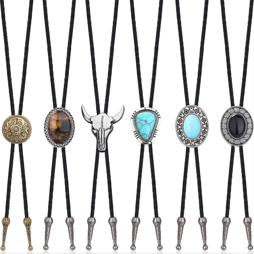 Beautiful Set of 6 Western Bolo ties